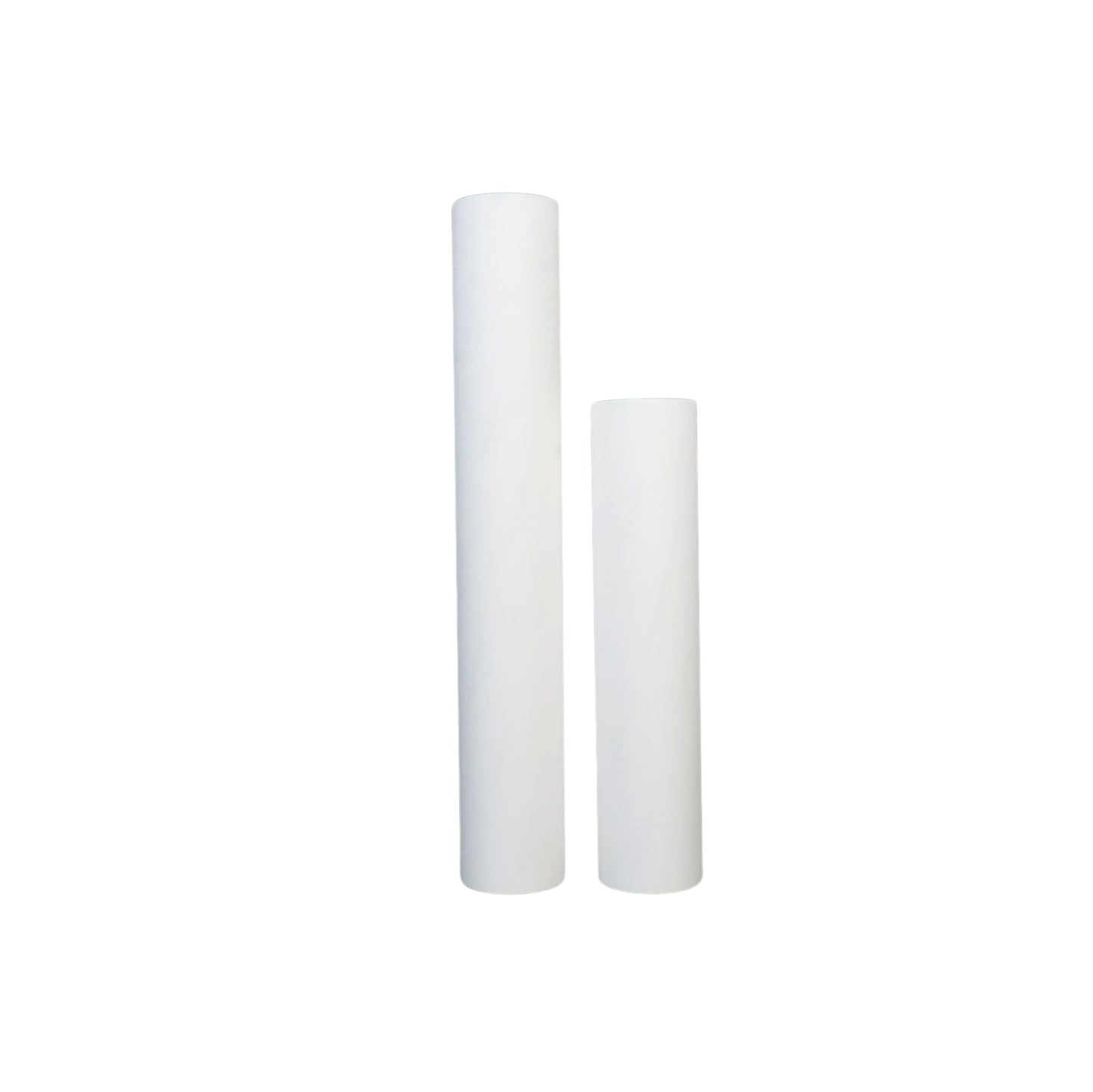 24 in and 17 in sublimation paper rolls side by side