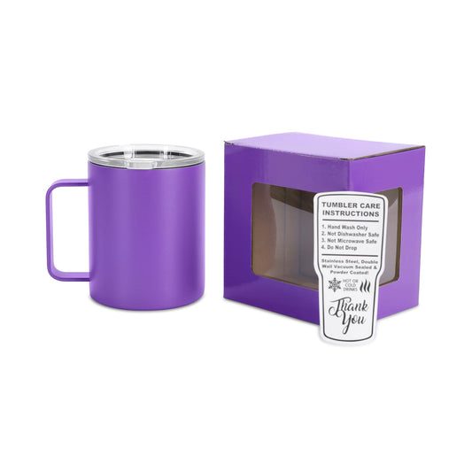 12oz camper mug purple - insulated mug
