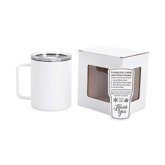 12oz camper mug white - insulated mug
