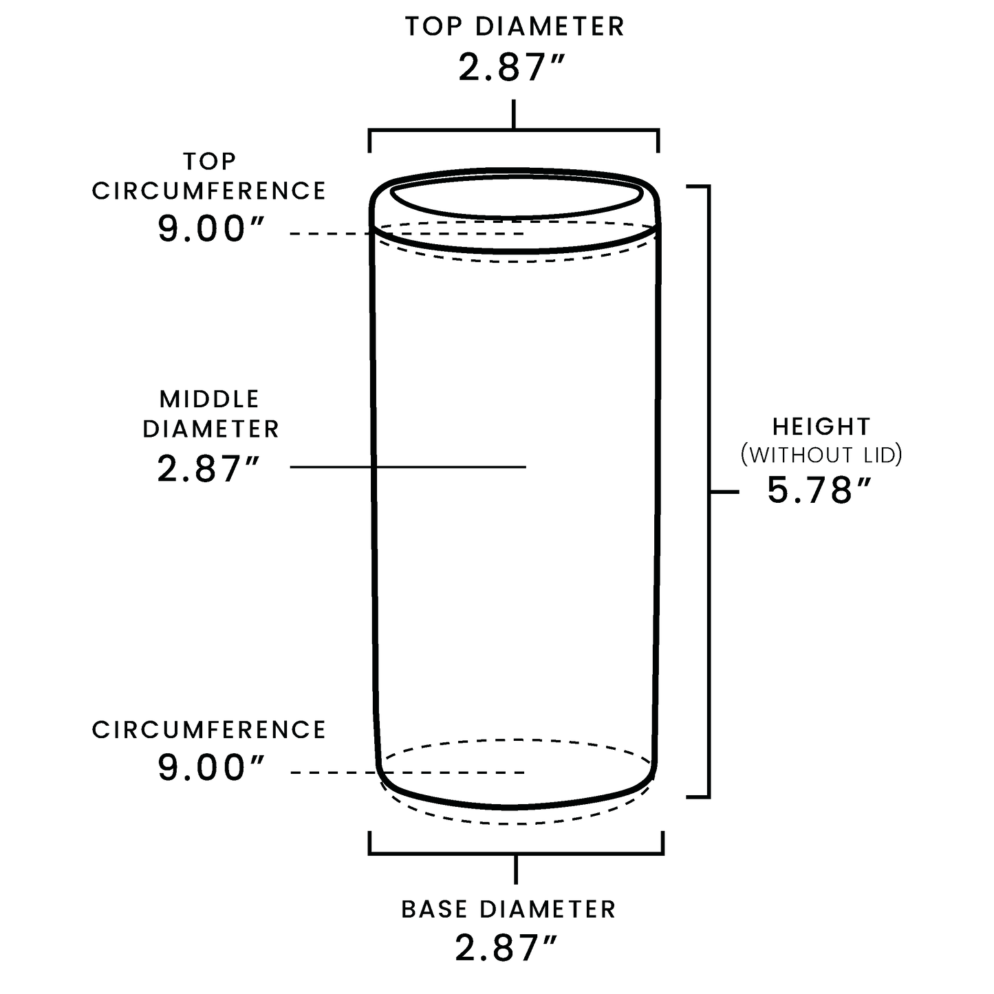 12oz slim can cooler dimensions