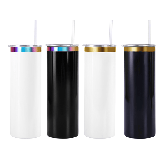 20oz Skinny Gold & Rainbow Electroplated