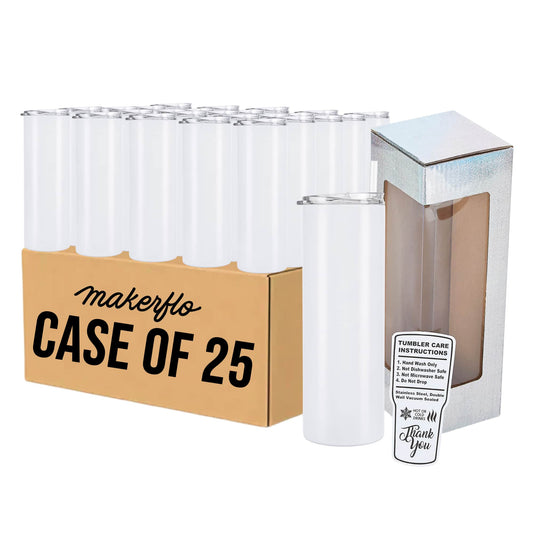 20oz Skinny Tumbler Glitter Shimmer