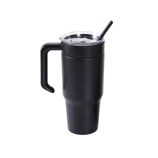 Insulated 30oz tumbler with handle, black