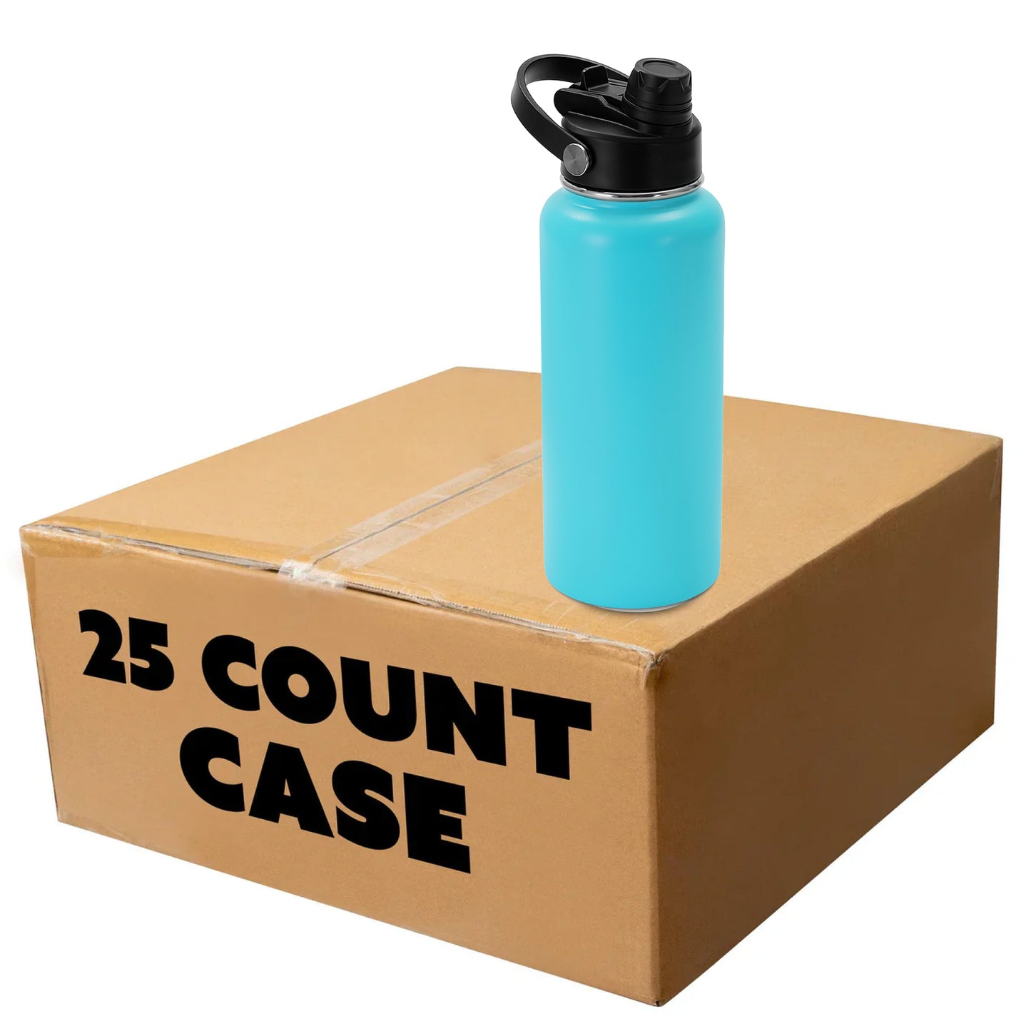 teal powder coated water bottle bulk