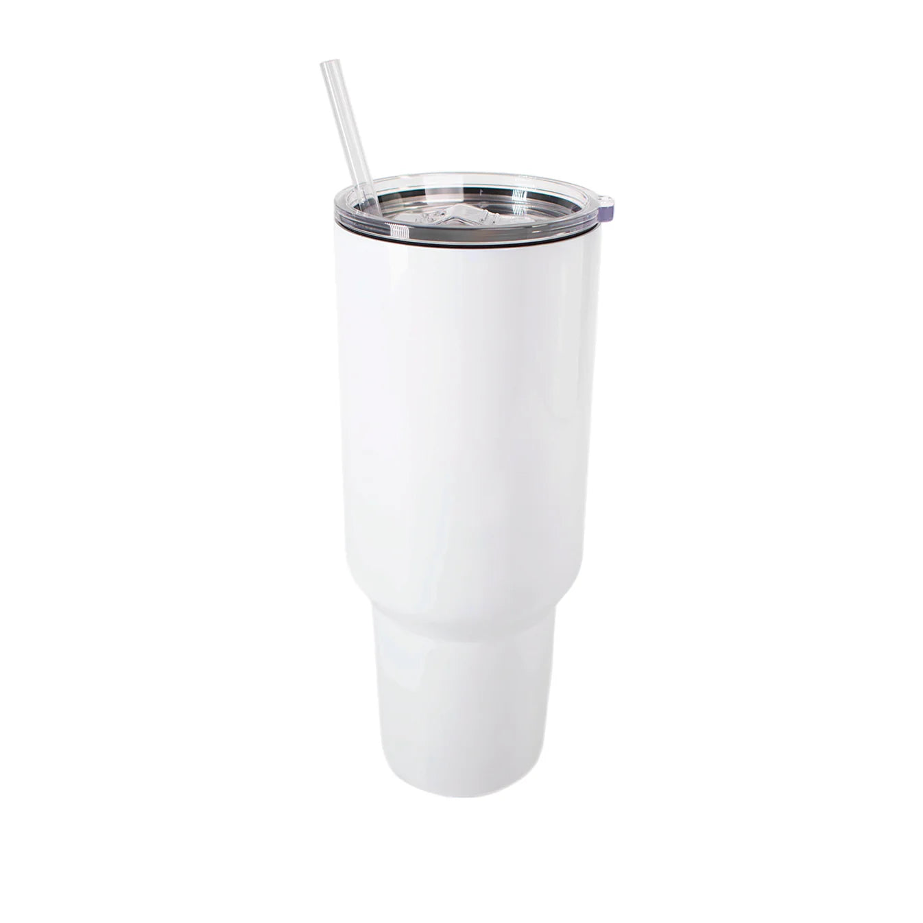 white sublimation tumbler with straw