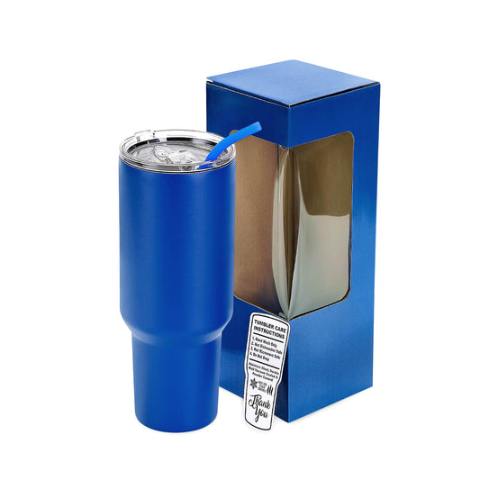 40oz tumbler stainless powder coated blue