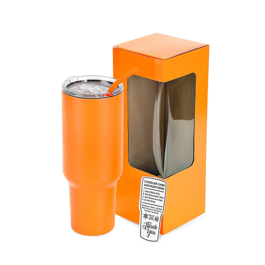 40oz tumbler stainless powder coated, orange