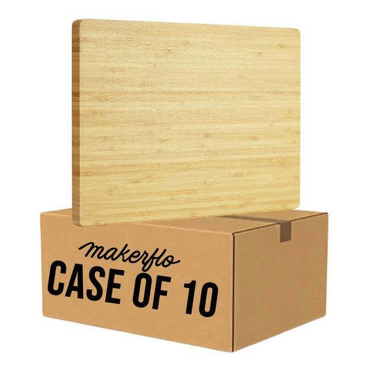 bulk bamboo cutting board, case of 10