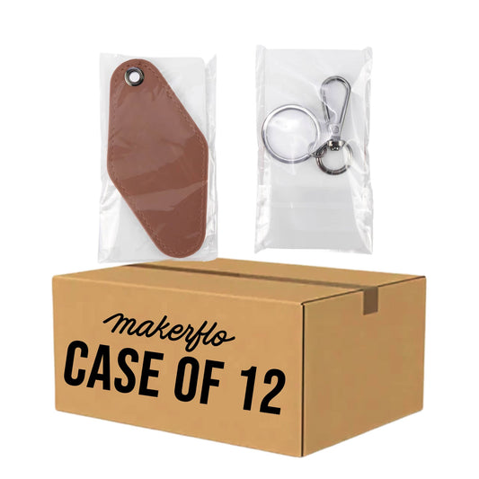 leatherette keychain, wholesale, brown