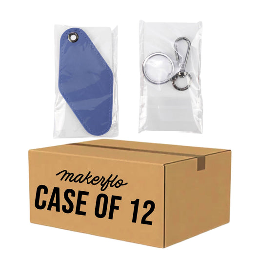 leatherette keychain, wholesale, navy, bulk