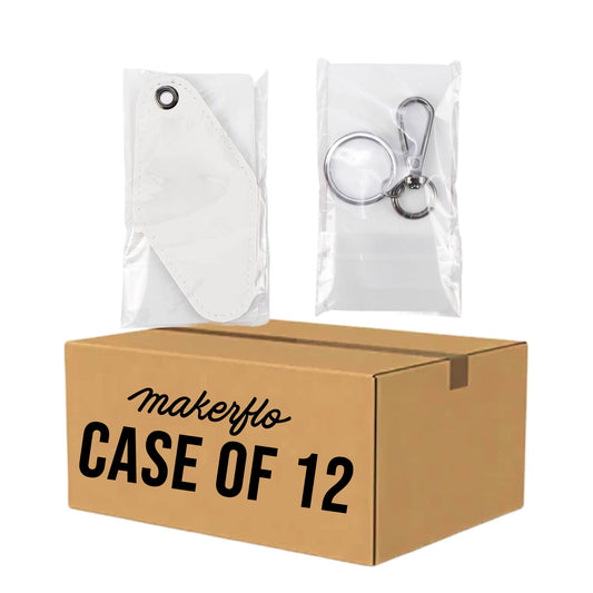 leatherette keychain, wholesale, white, bulk