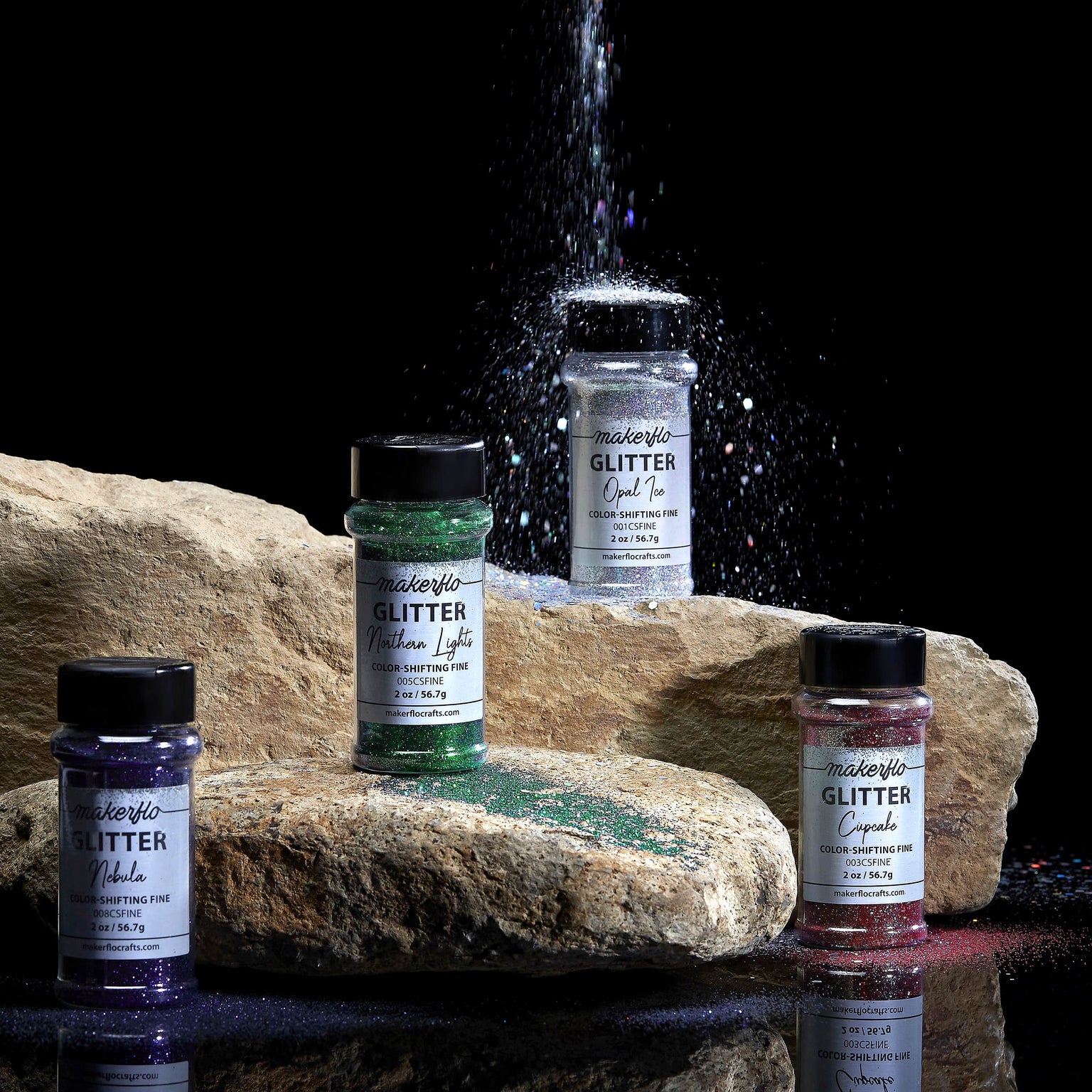 color shifting fine glitters - jewel tones