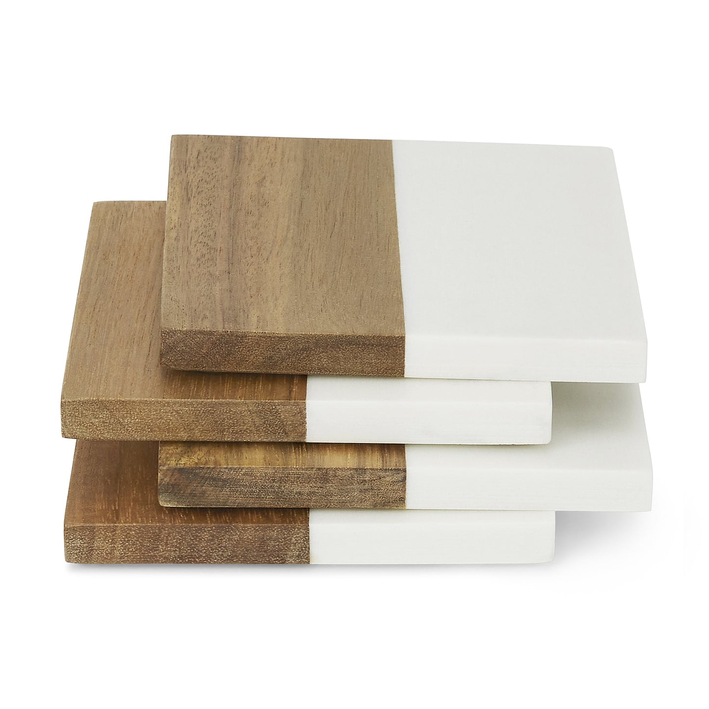 Marble and Wood Coasters