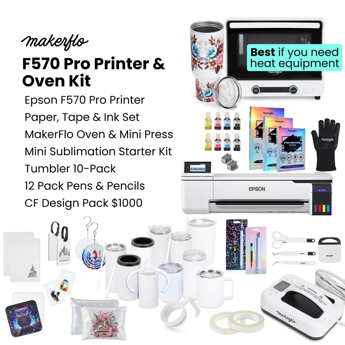 Epson® F570 Pro Sublimation Ultimate Kit