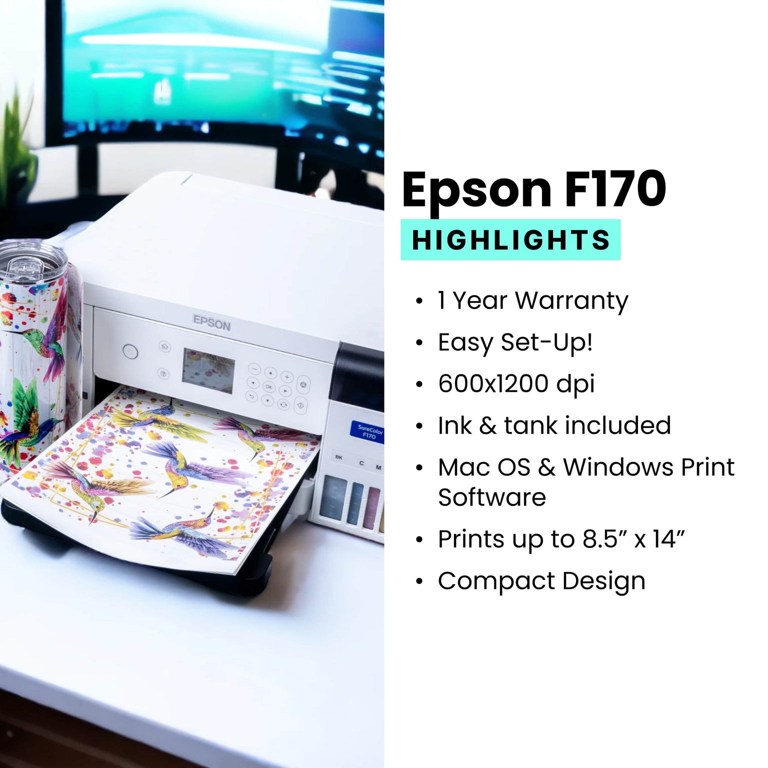 epson f170 surecolor sublimation printer highlights