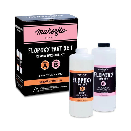 fast set epoxy, resin and hardener- half gallon kit
