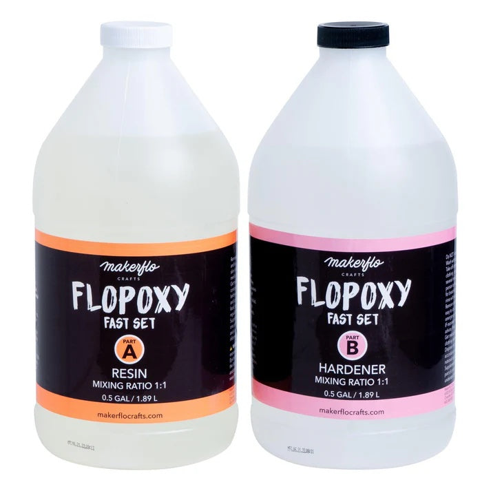 fast set epoxy, resin and hardener, 1 gallon each