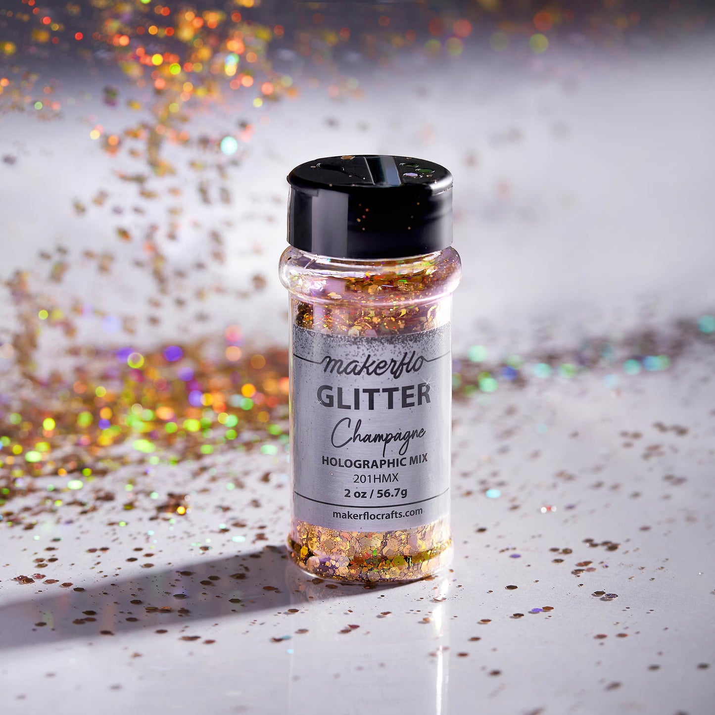 Champagne holographic chunky mix glitter