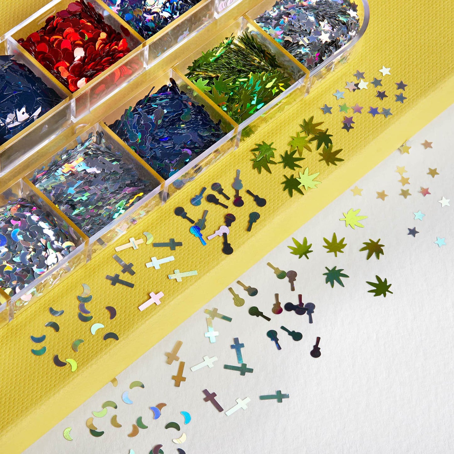 holographic glitter shapes