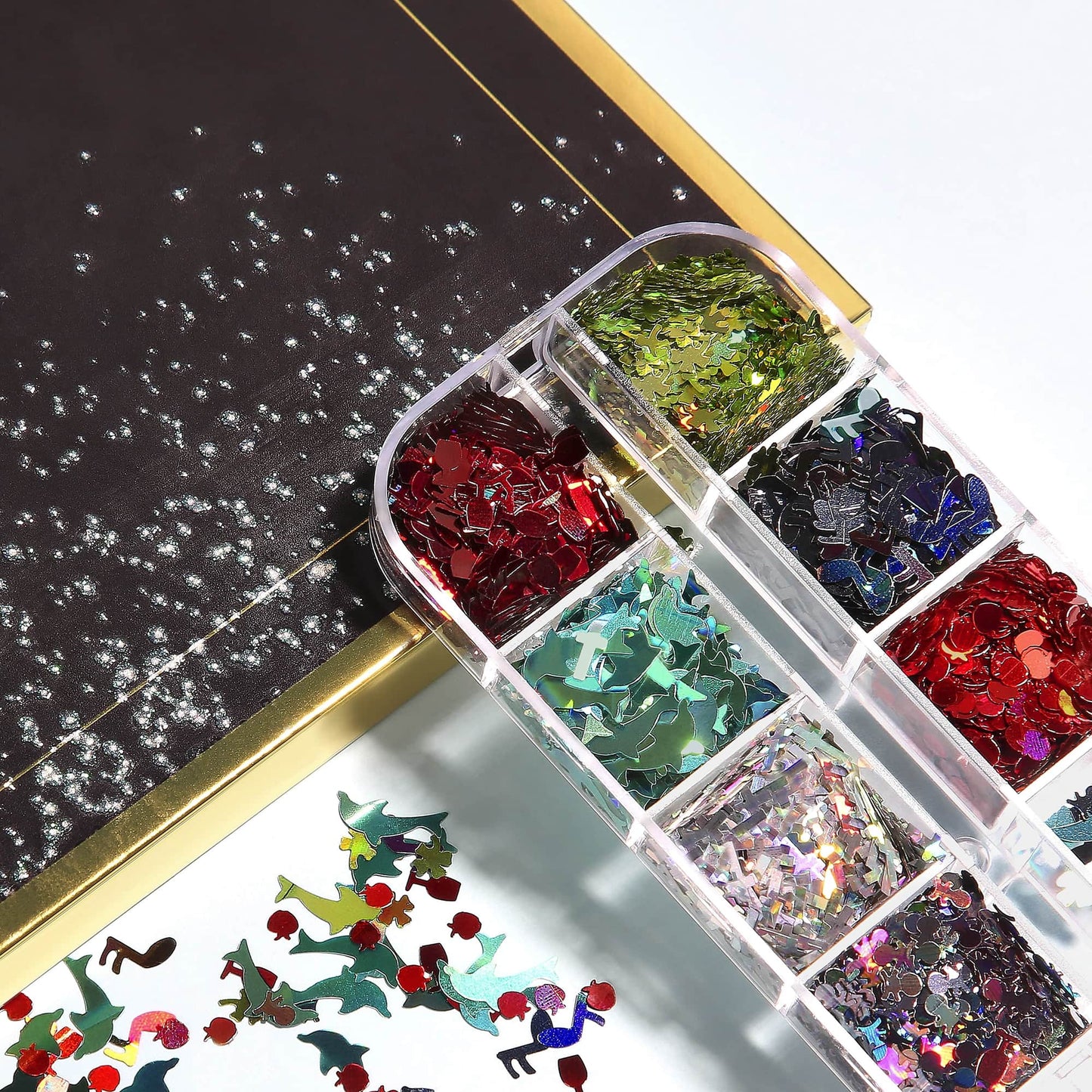 holographic glitter shapes - various