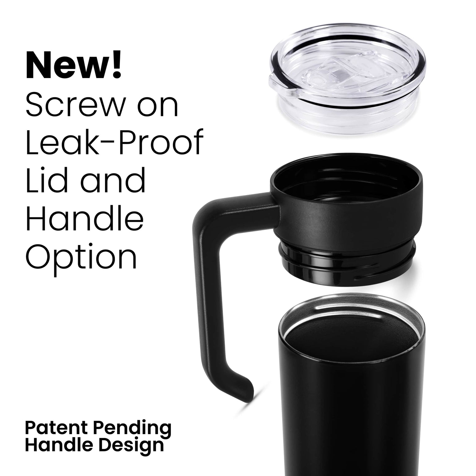 Comes with screw on leak-proof lid and a handle option – 20oz skinny tumbler | usp