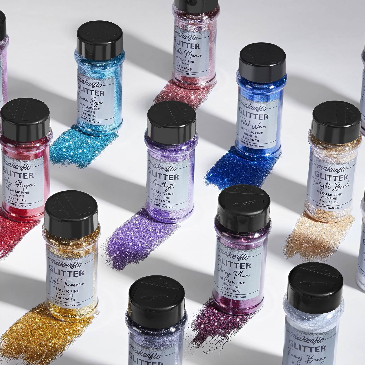 fine metallic glitter bottles