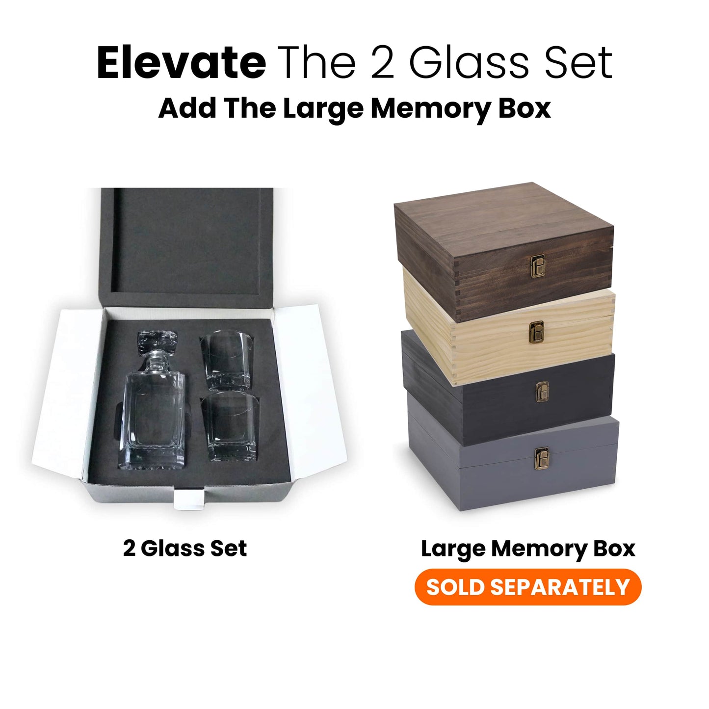 2 Glass Decanter Set