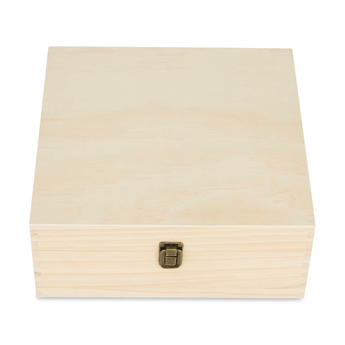 wood box, engravable lid top view
