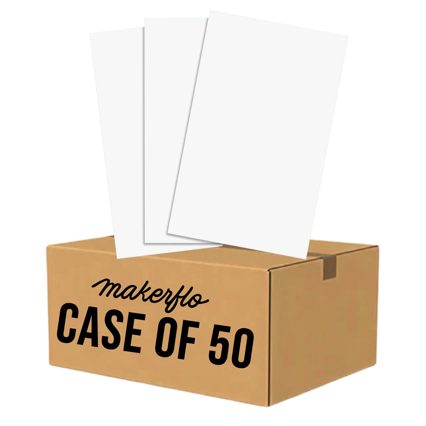 flat laser cut plywood, 1/8, white 2.0, wood, case 50