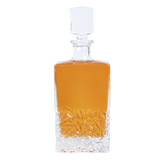 Glass whiskey decanter rectangle