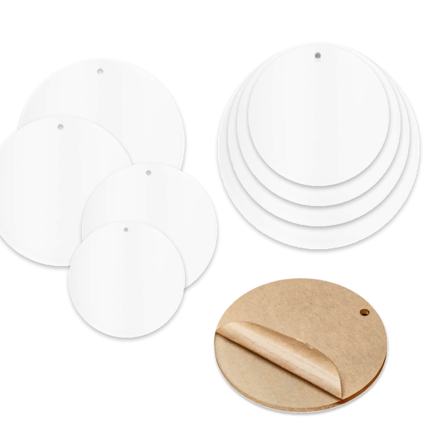 round acrylic blanks for keychains, ornaments