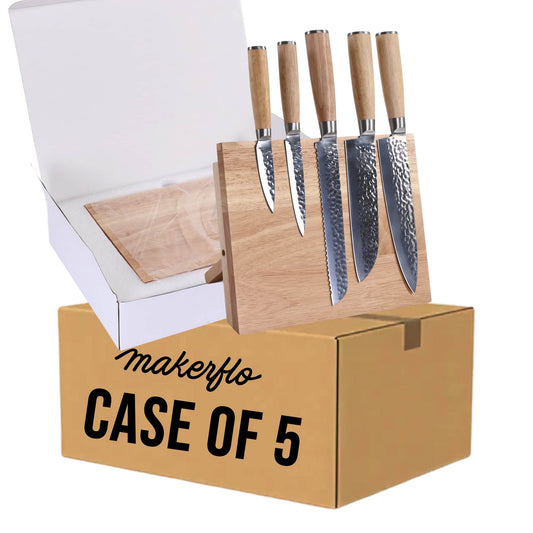 Kitchen Knife Set with Magnetic Block Stand