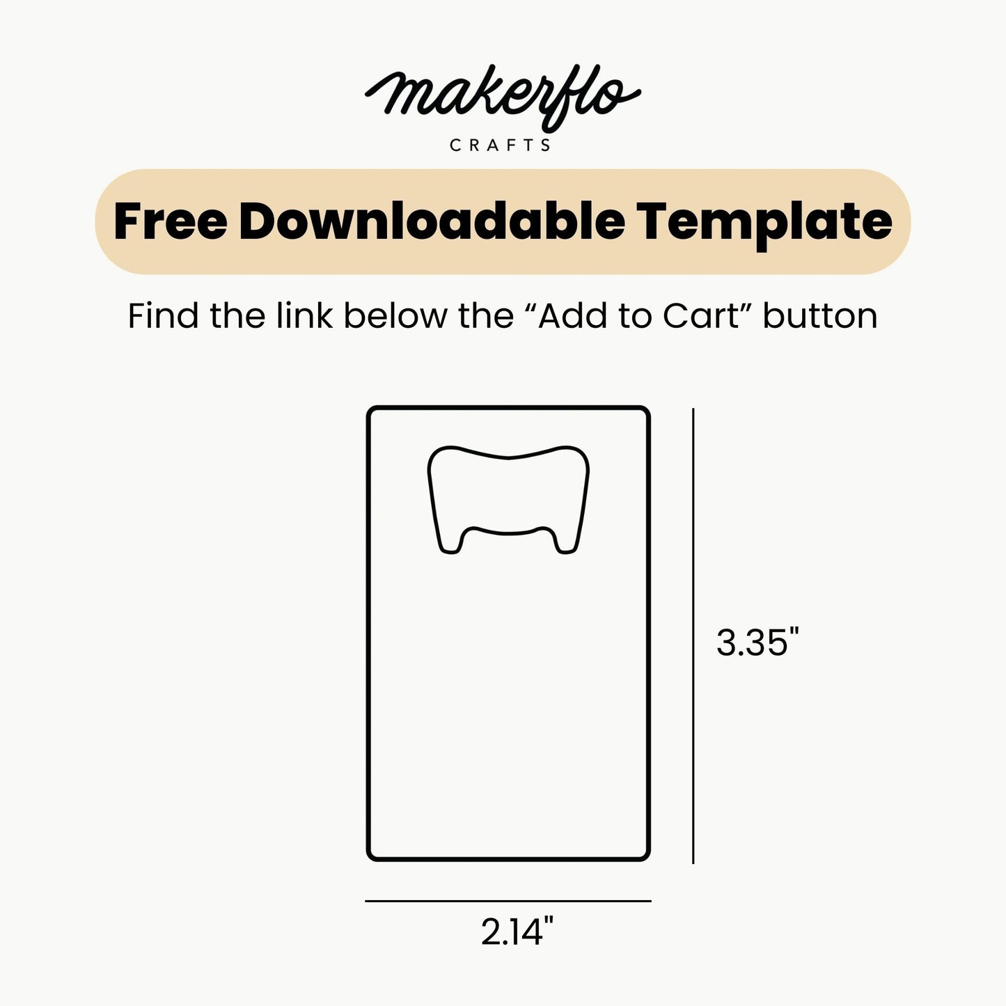 sublimation bottle opener dimensions and design template