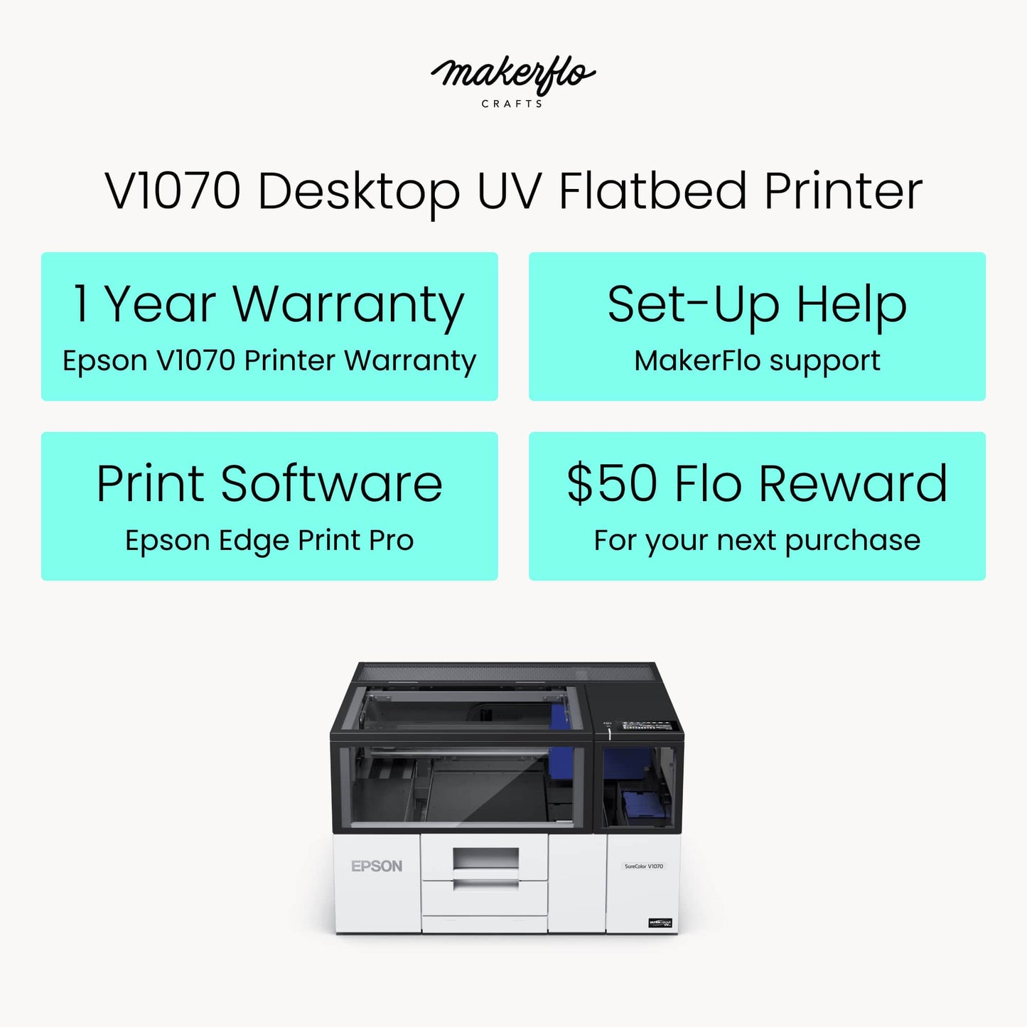Epson V1070 UV printer highlights