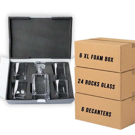 4 Glass Decanter Set