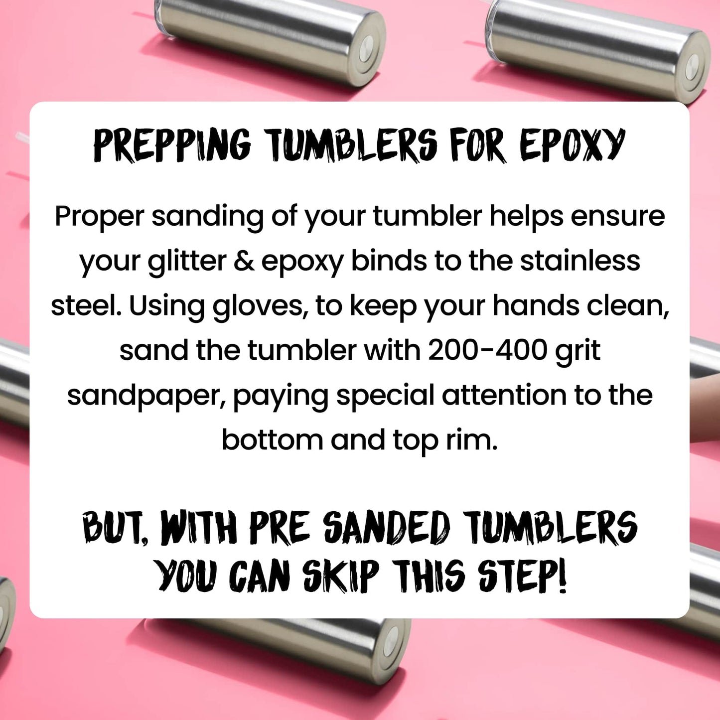 Pre-Sanded 20oz Tumbler