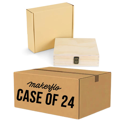 wood cigar box, natural, bulk, case of 24