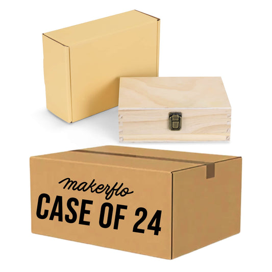 wood memory boxes, bulk, natural, case of 24