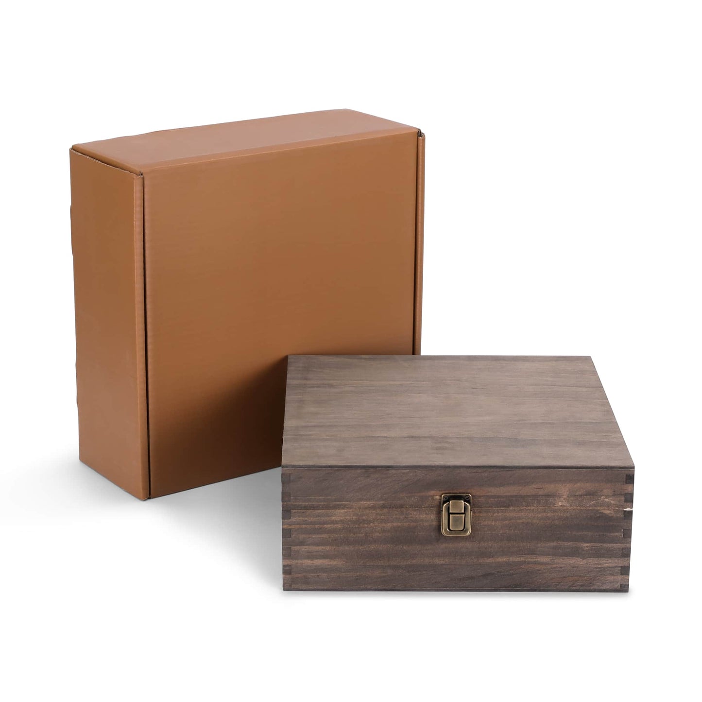 wood storage box, walnut, with gift box