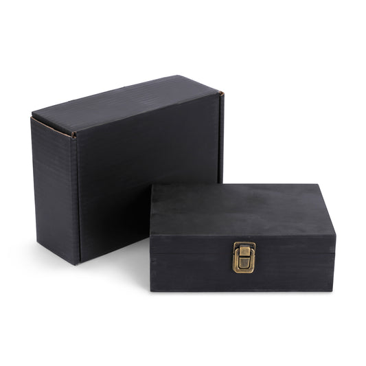 ebony wood memory boxes, with gift box - medium size