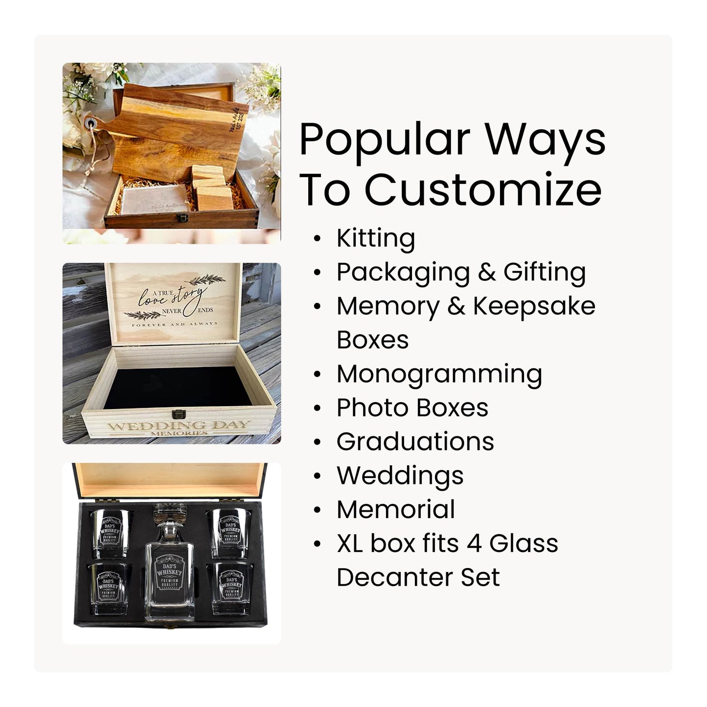Wood Memory Boxes, XL
