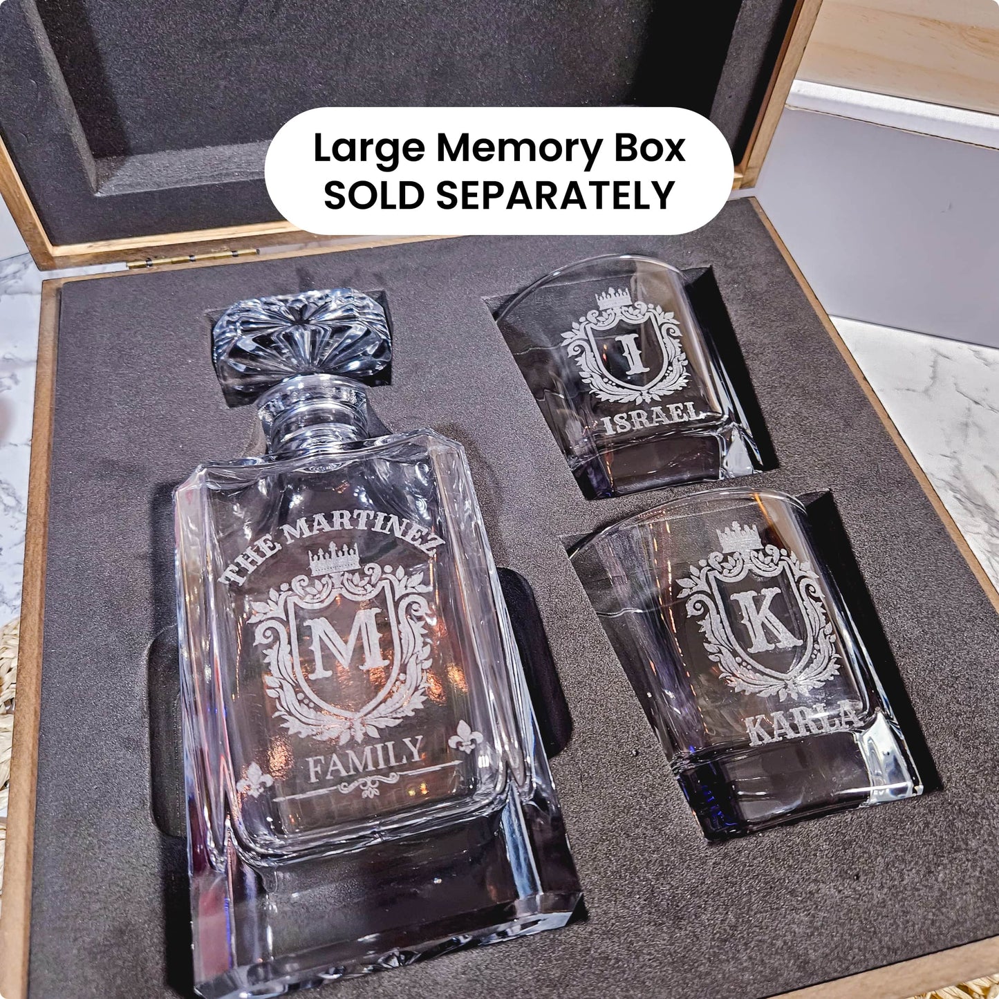 2 Glass Decanter Set