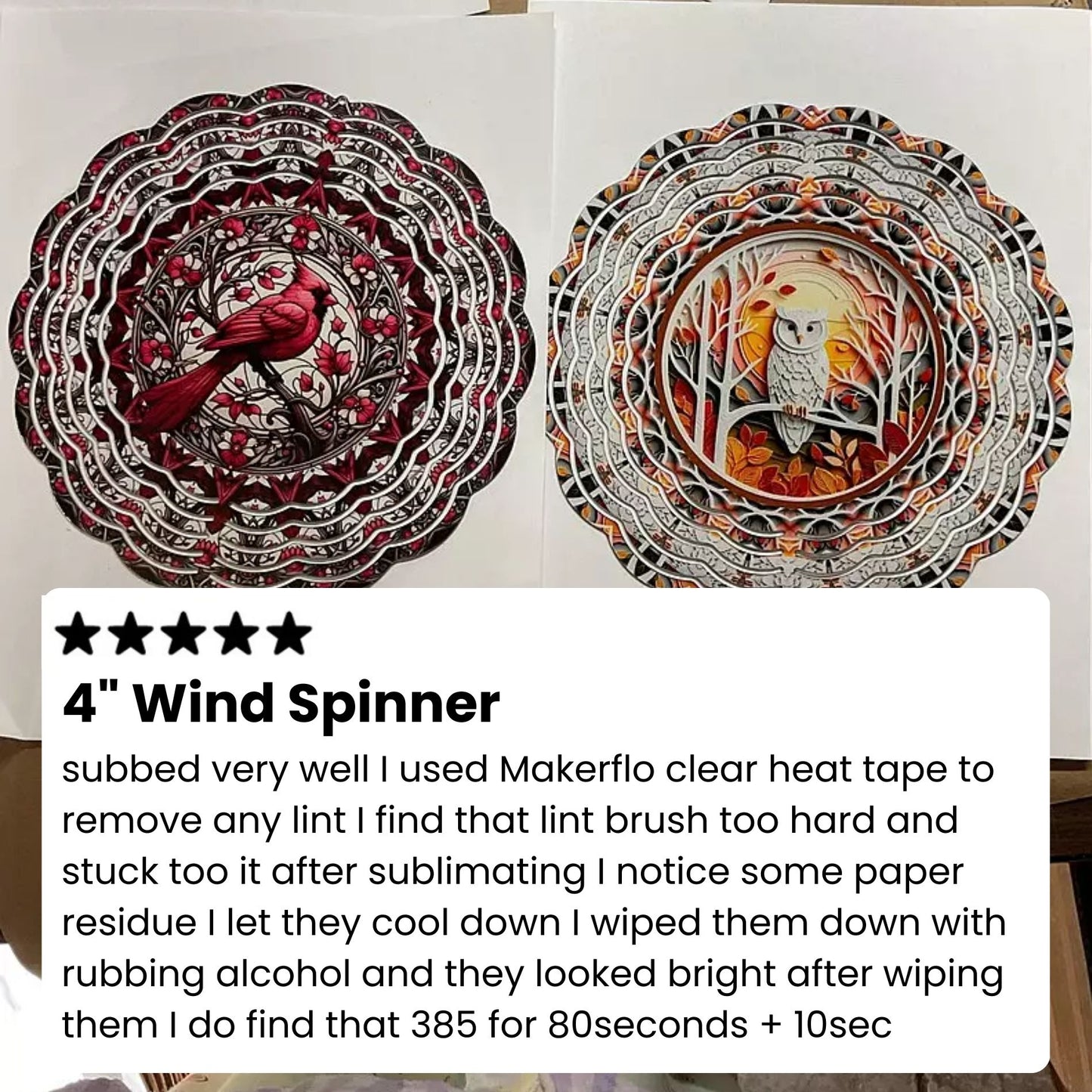 Sublimation Wind Spinner 4 in