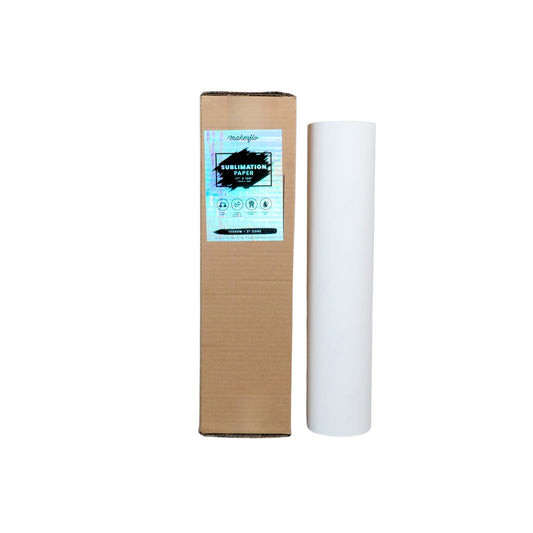 17 inch x 100 foot roll, sublimation paper, shown with box