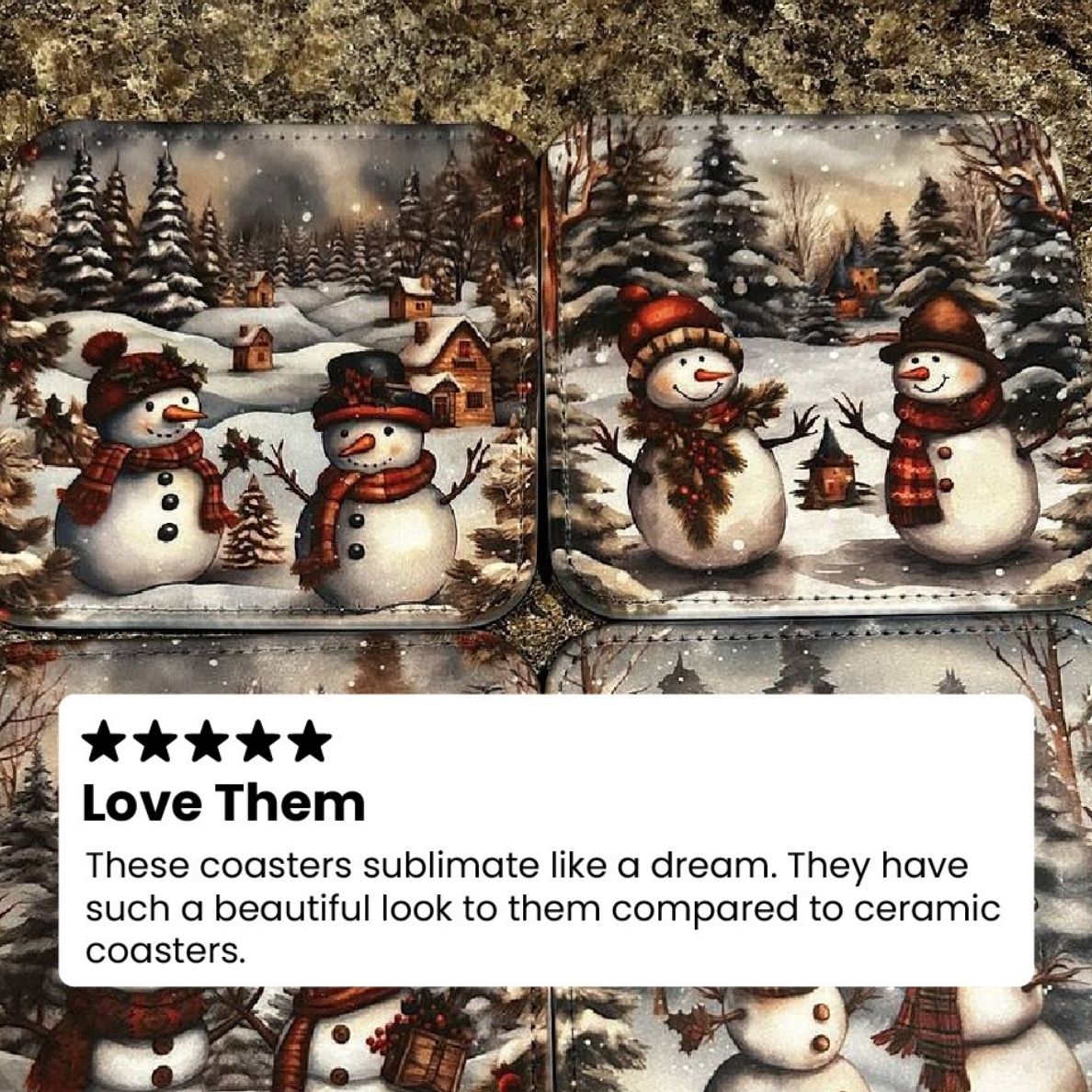 sublimated coasters, customer review