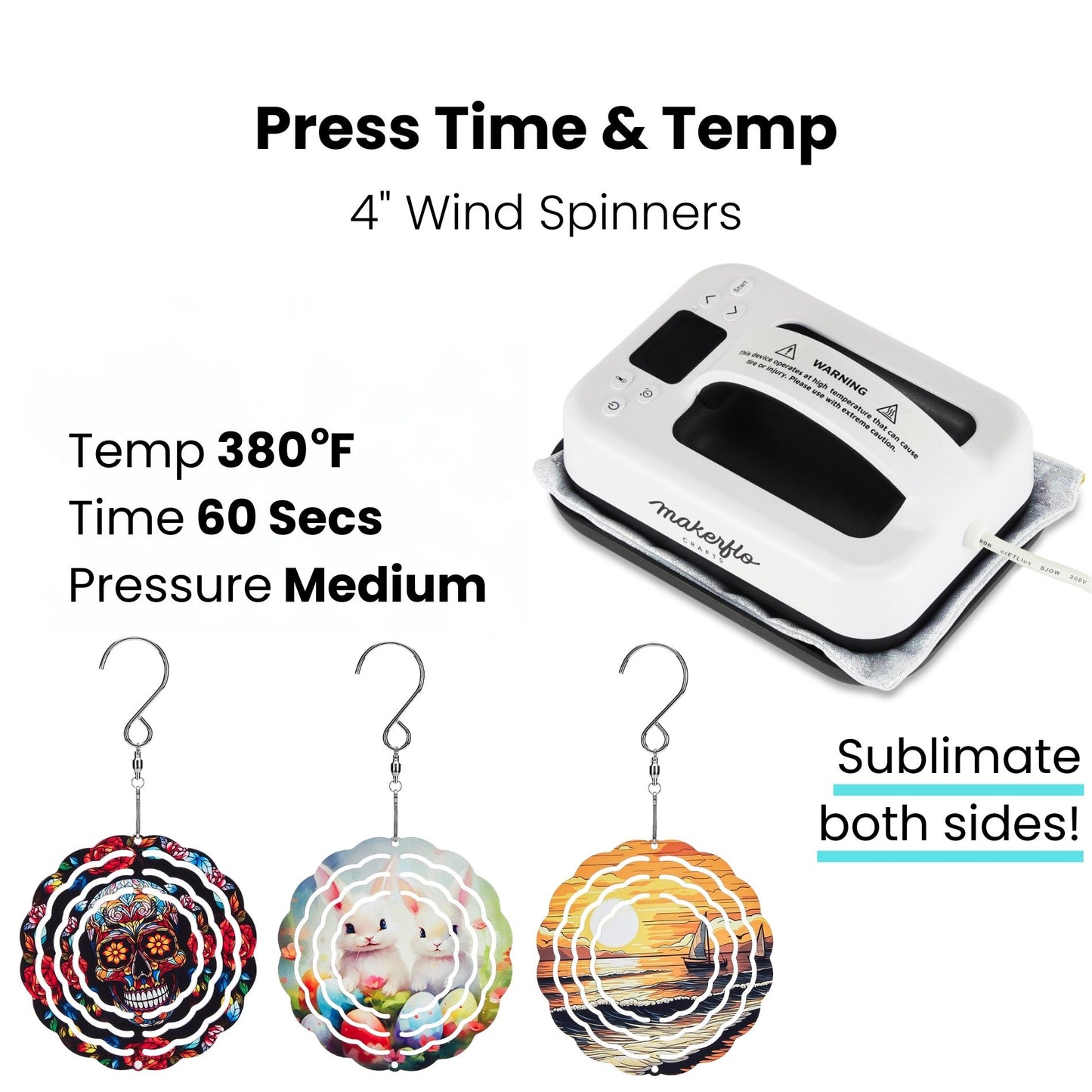 Sublimation Wind Spinner 4 in