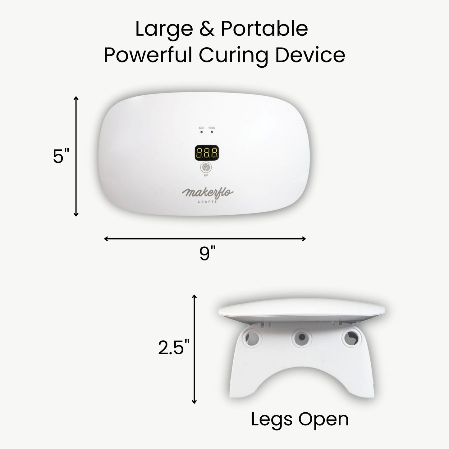 uv resin lamp, large, dimensions