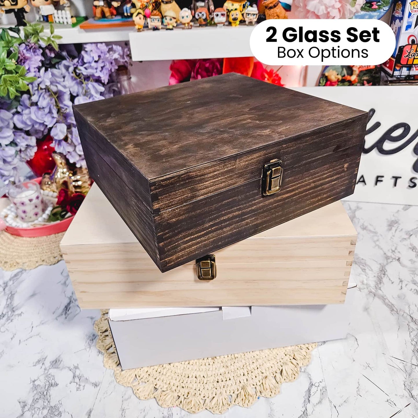 2 Glass Decanter Set