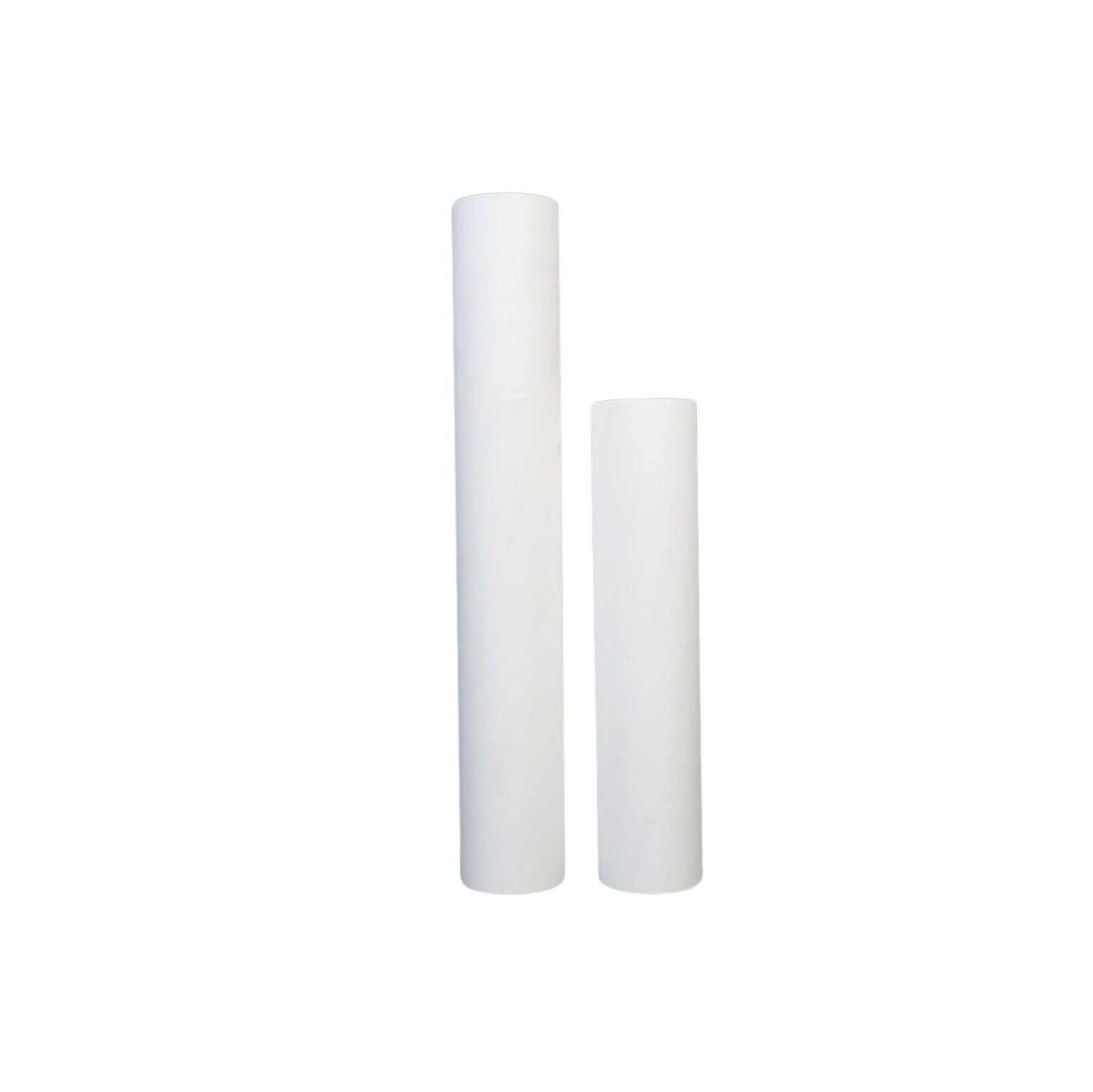 24 in and 17 in sublimation paper rolls side by side