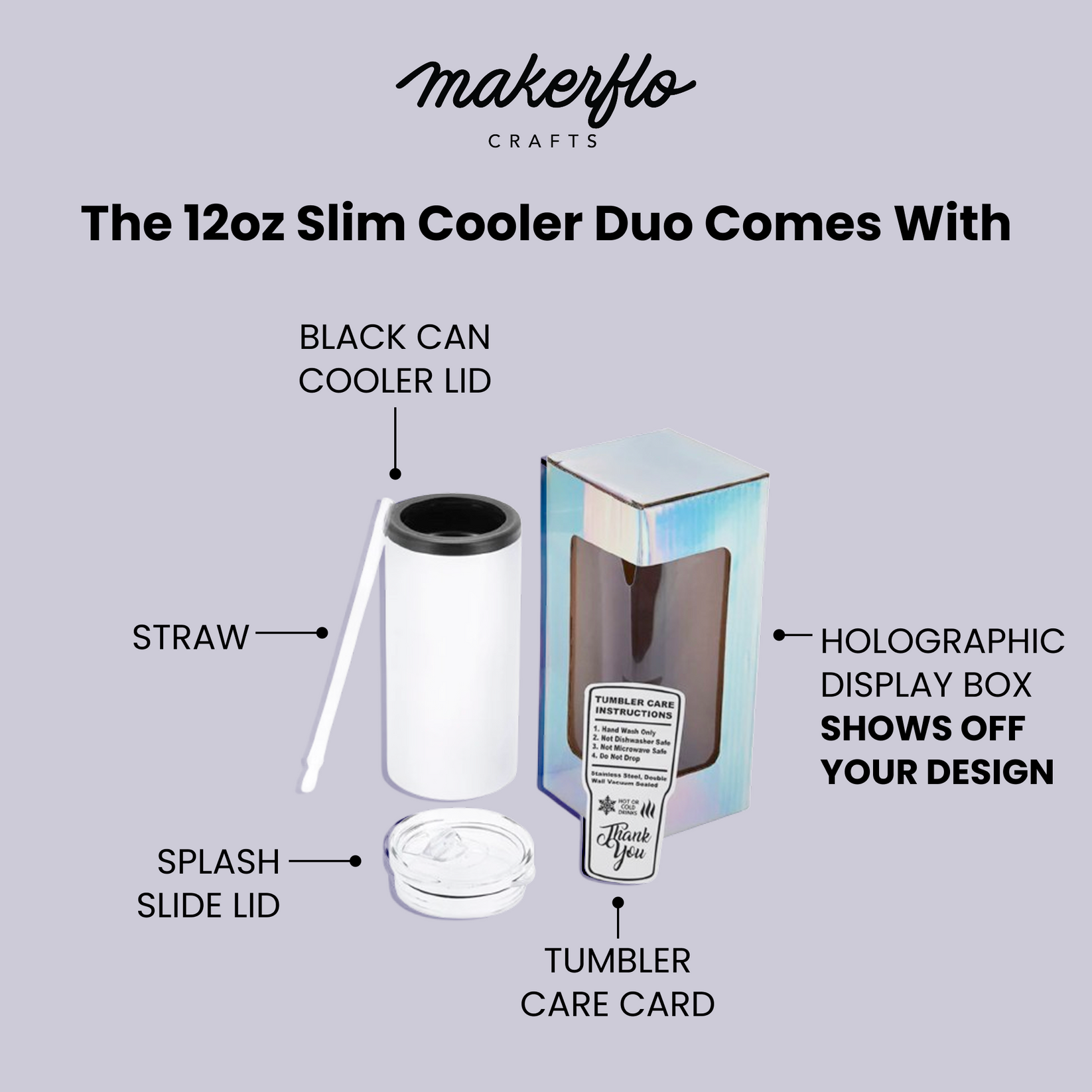 12 oz duozie slim can cooler accessories & box
